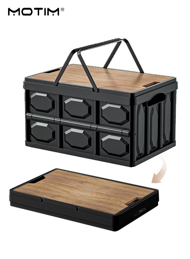 Motim Car Trunk Organizer 53*35*28cm, Collapsible Car Storage Box, Foldable Car Boot Organizer with Large Capacity for Car Storage SUV Sedan & Daily Use - Image 1